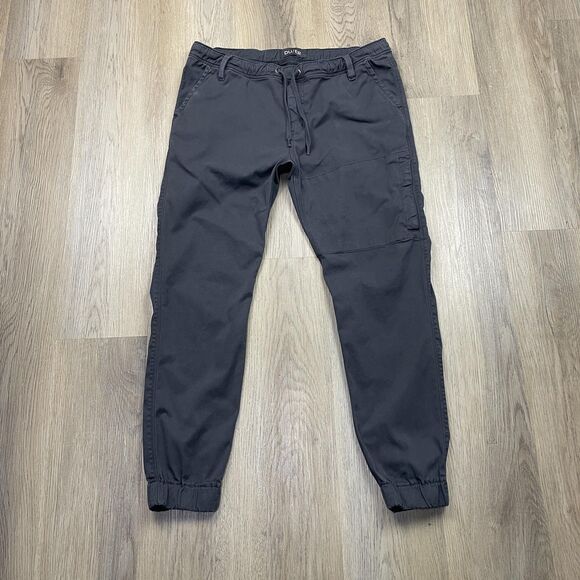 DU/ER Pants Mens 36x29 Gray T2X Slim Fit Jogger Drawstring Elastic Cuff Pockets - Picture 1 of 12